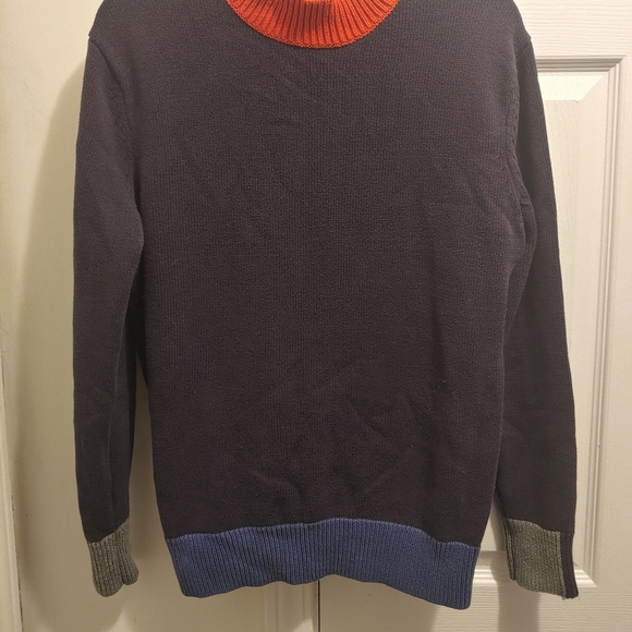 Calvin Klein European Yarn Multi-Color style Short Mock-Neck Pullover Sweater - Picture 2 of 6